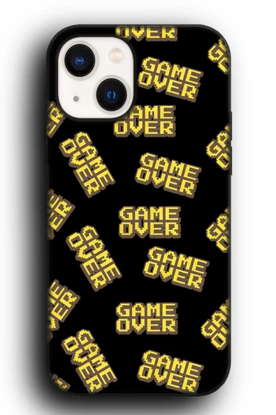 iPhone 15 Plus Uyumlu Lansman Telefon Kılıfı "Game Over Oyuncu Gamer Arcade Desenli"