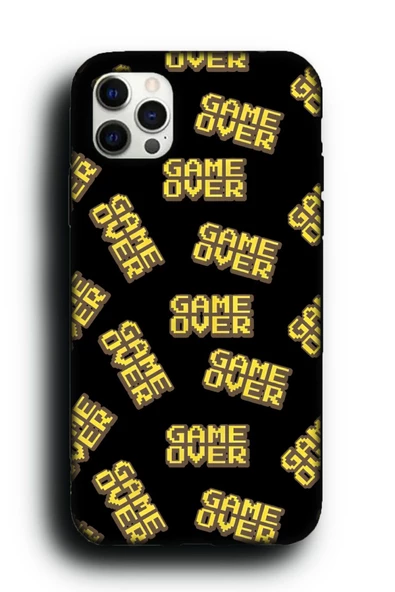 iPhone 11 Pro Uyumlu Lansman Telefon Kılıfı "Game Over Oyuncu Gamer Arcade Desenli"