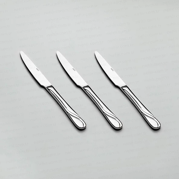 Nehir safir yemek bıçak - 12 li paslanmaz çelik yemek bıçağı 18/10 ürün görseli 1