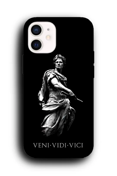 iPhone 12 Mini Uyumlu Lansman Telefon Kılıfı "Sezar Veni Vidi Vici Güç İktidar Reject Modernity"