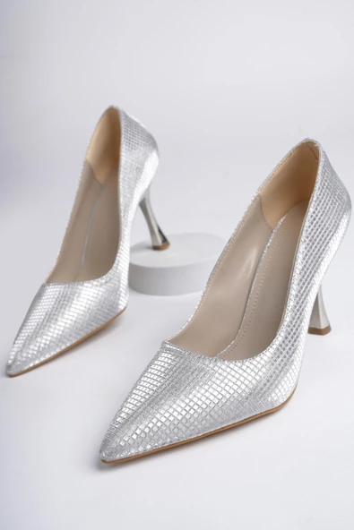 Muggo YOWEL Garantili Sivri Burun Kadın Topuklu Stiletto Ayakkabı - 2