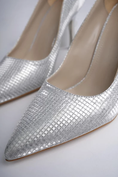 Muggo YOWEL Garantili Sivri Burun Kadın Topuklu Stiletto Ayakkabı - 3