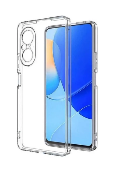 Huawei Nova 9 SE Uyumlu Şeffaf Kamera Korumalı Darbe Önleyici Esnek Silikon Kılıf