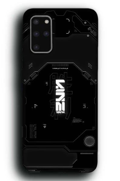 Galaxy S20 Plus Uyumlu Lansman Telefon Kılıfı "Siyah Cyberpunk Goth Techwear Dark Blackout"