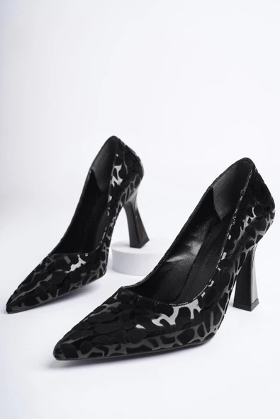 Muggo KUUM Garantili Sivri Burun Kadın Topuklu Stiletto Ayakkabı - 2