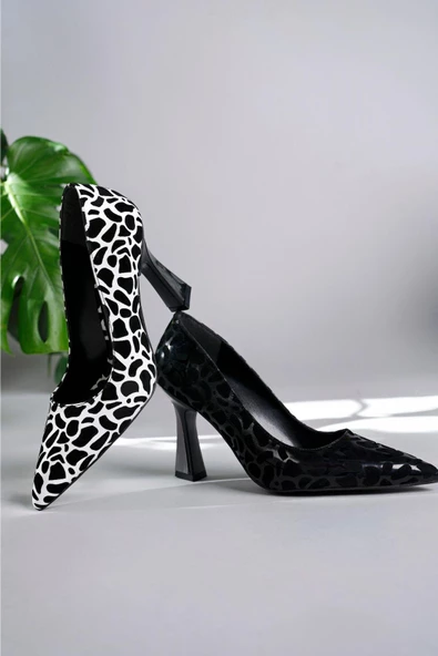 Muggo KUUM Garantili Sivri Burun Kadın Topuklu Stiletto Ayakkabı - 8