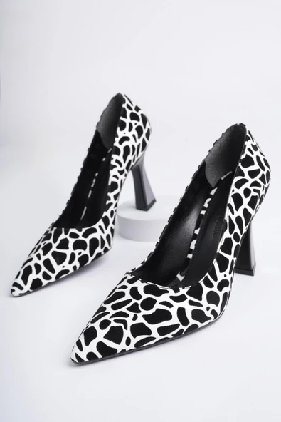 Muggo KUUM Garantili Sivri Burun Kadın Topuklu Stiletto Ayakkabı - 10