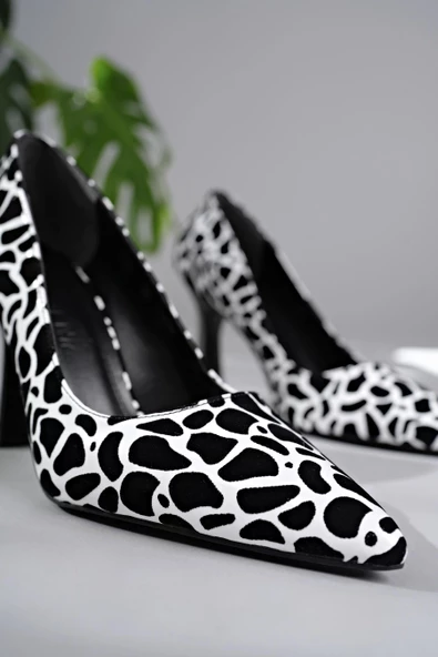 Muggo KUUM Garantili Sivri Burun Kadın Topuklu Stiletto Ayakkabı - 11