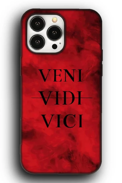 iPhone 14 Pro Max Uyumlu Lansman Telefon Kılıfı "Veni Vidi Vici Geldim Gördüm Yendim"