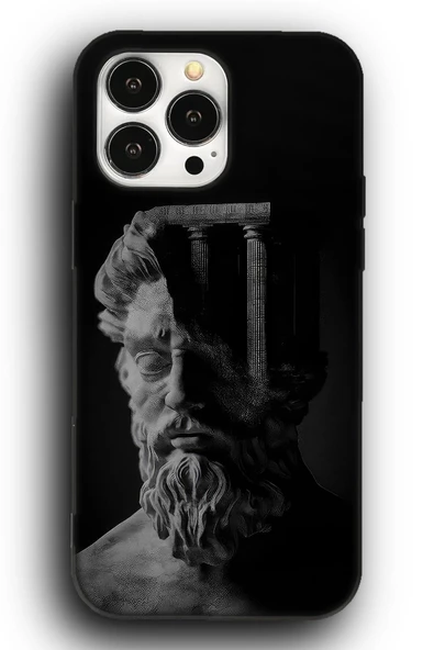 iPhone 14 Pro Max Uyumlu Lansman Telefon Kılıfı "Stoik Erkek Marcus Aurelius Filozof Plato"