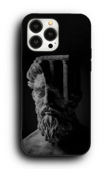 iPhone 15 Pro Uyumlu Lansman Telefon Kılıfı "Stoik Erkek Marcus Aurelius Filozof Plato"