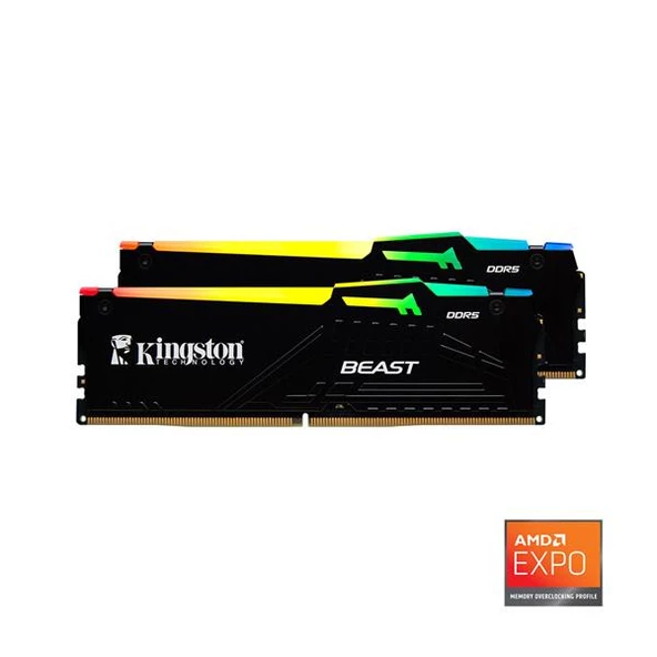 Kingston Beast RGB Expo 64GB DDR5 6000MHz CL36 Masaüstü Performans Ram Kit (2x32GB) - 3