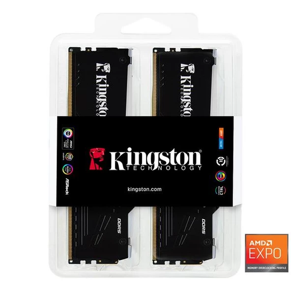 Kingston Beast RGB Expo 64GB DDR5 5600MHz CL36 Masaüstü Performans Ram Kit (2x32GB) - 4