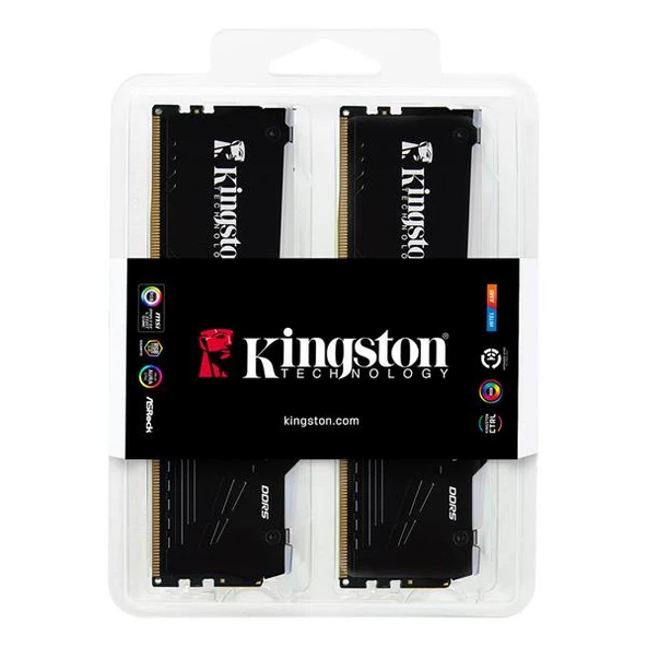 Kingston Beast RGB Expo 32GB DDR5 6400MHz CL32 Masaüstü Performans Ram Kit (2x16GB) - 4