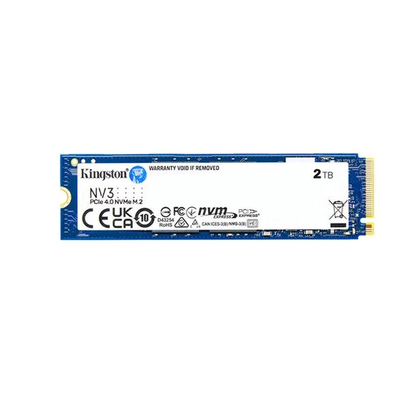 Kingston NV3 2TB 22x80mm PCIe 4.0 x4 M.2 NVMe SSD - 3