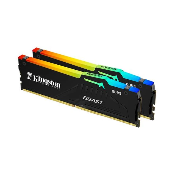 Kingston Beast RGB Expo 64GB DDR5 6400MHz CL32 Masaüstü Performans Ram Kit (2x32GB)