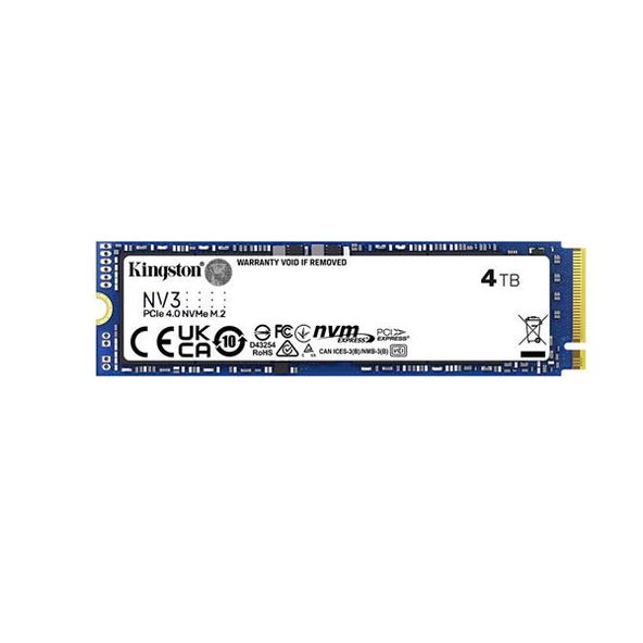 Kingston NV3 4TB 22x80mm PCIe 4.0 x4 M.2 NVMe SSD - 3