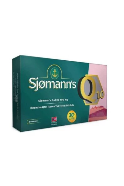 Sjomann’s CoQ10 100 mg İçeren Takviye Edici Gıda 30 Adet Çiğnenebilir Jel Form