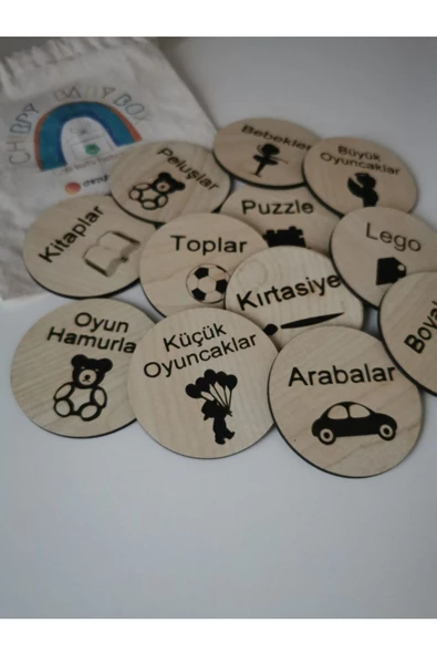 Figürlü ahsap turkce etiket - 3
