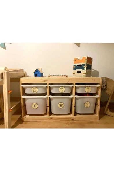 İngilizce Figürlü 12 Li Set Dolap Etiketi - 3