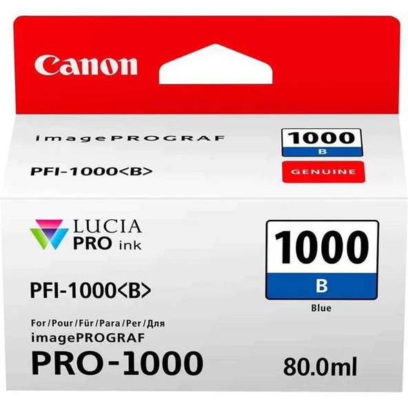 Canon PFI-1000B Blue Mürekkep Kartuş