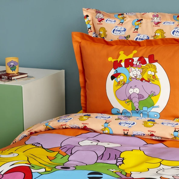Karaca Home X Kral Şakir %100 Pamuk Süper Ekip Tek Kişilik Nevresim Takımı - 5