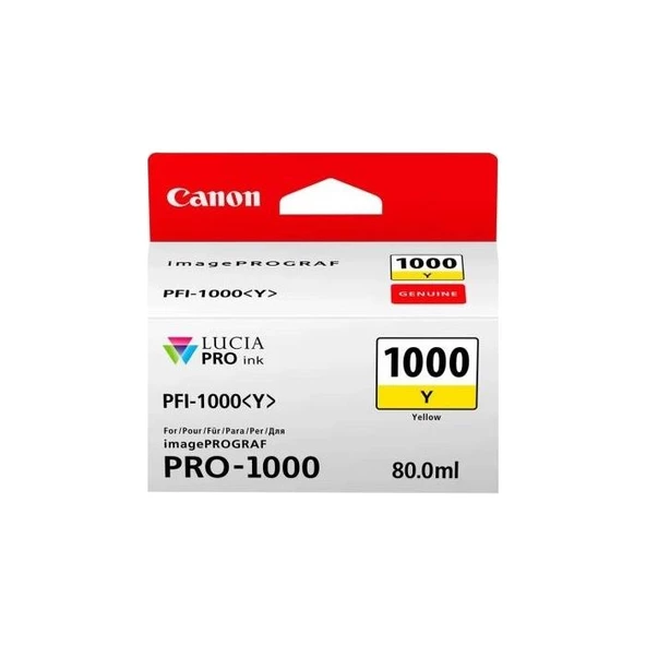 Canon PFI-1000Y Sarı Mürekkep Kartuş
