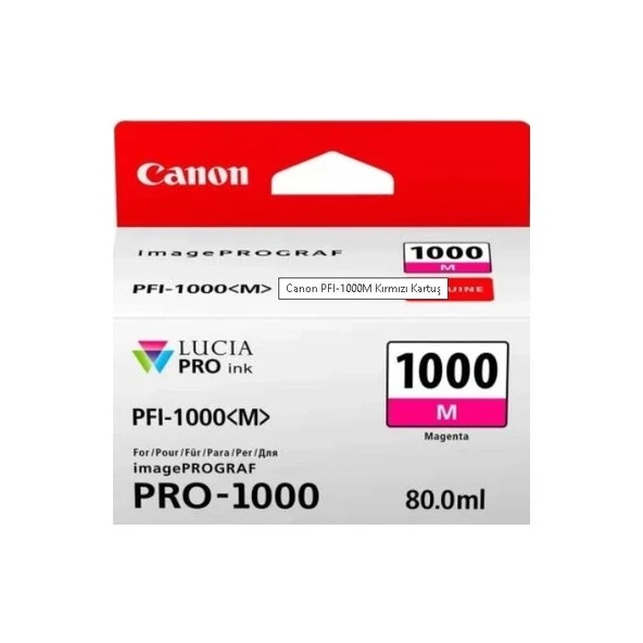 Canon PFI-1000M Kırmızı Mürekkep Kartuş