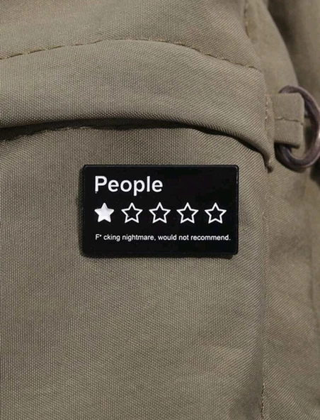 People Yazılı Broş