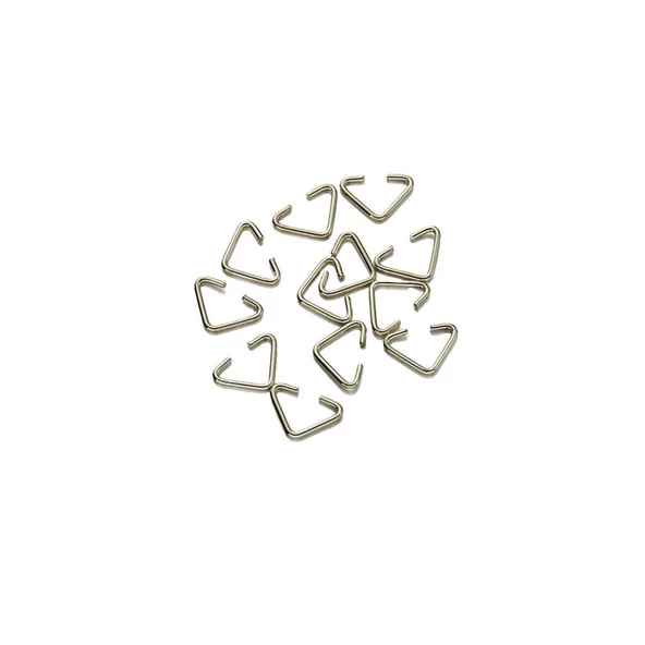 Anahtarlık Montaj Halkası Üçgen Takı Bağlantı Halkası 14x11 MM (1000 Adet)  Gümüş