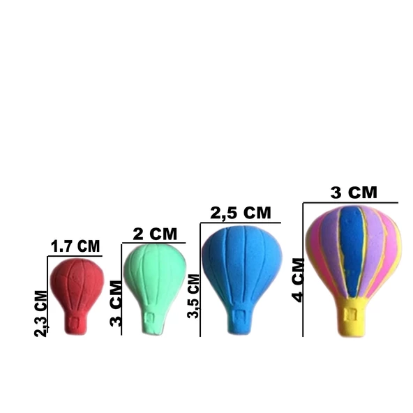 Dört Boy Uçan Balon Silikon Kalıp 4 lü - 2