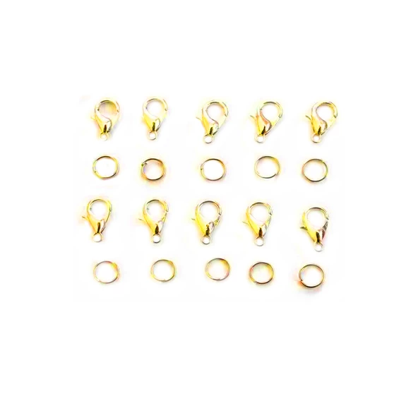 Kolye Halhal Bileklik Papağanı Ve Halkası (50 Adet)  Altın - 2