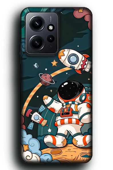 Redmi Note 12 4G Uyumlu Lansman Telefon Kılıfı "Yıldız Uzay Öncü Mekik Astronot Fizik"