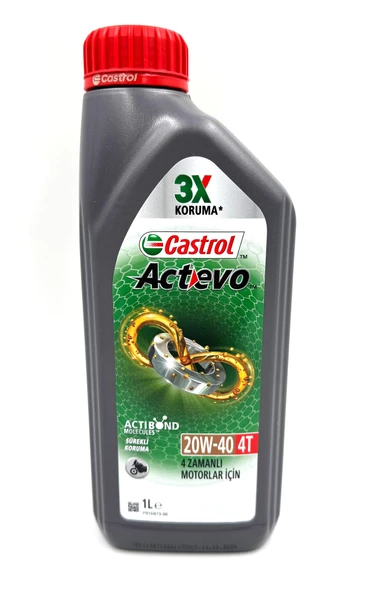 CASTROL ACTEVO 20W-40 4T 1 LT ( ÜRETİM YILI 2024 )