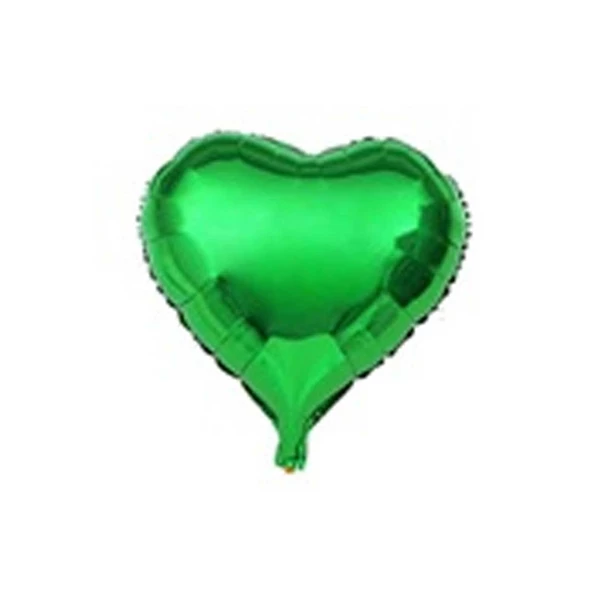 Kalp Folyo Balon Küçük Boy 45X43 Cm  Yeşil