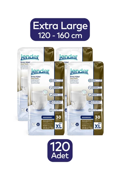 Jender Emici Külot Ekstra Büyük Boy XL 30'lu 4 Adet Hasta Bezi