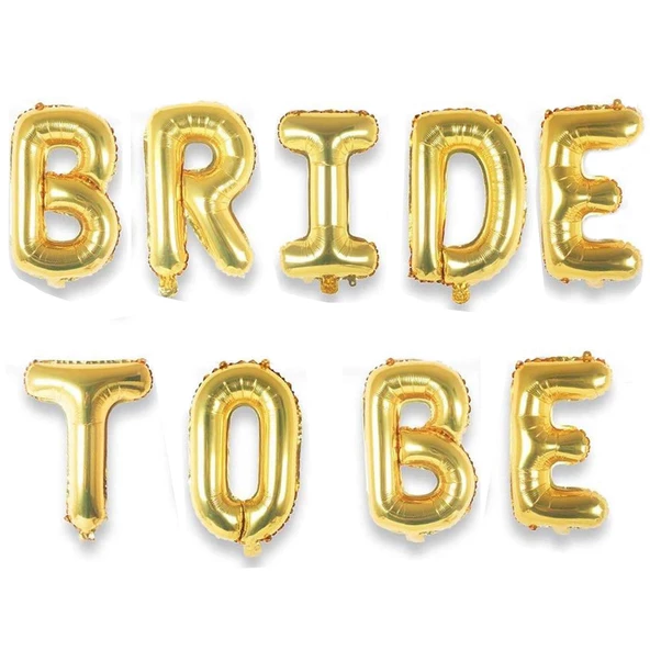 Folyo Balon Bride To Be 9 Parça 40 CM  Altın