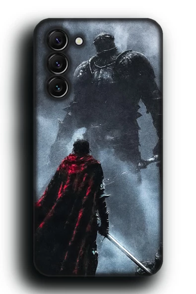 Galaxy S23 Plus Uyumlu Lansman Telefon Kılıfı "Kızıl Pelerin Savaşçı Souls Dark Fantasy Boss"