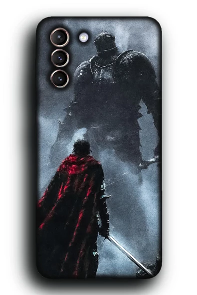 Galaxy S22 Plus Uyumlu Lansman Telefon Kılıfı "Kızıl Pelerin Savaşçı Souls Dark Fantasy Boss"