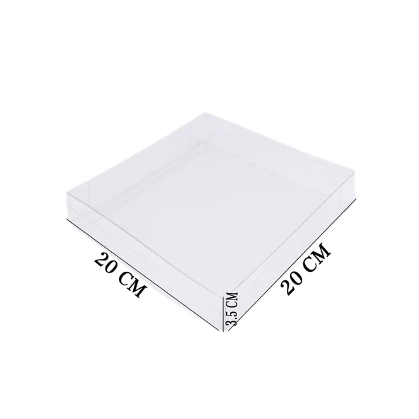 Asetat Kutu Bubble Mum Kutusu  20X20X3.5 CM (10 Adet) - 2