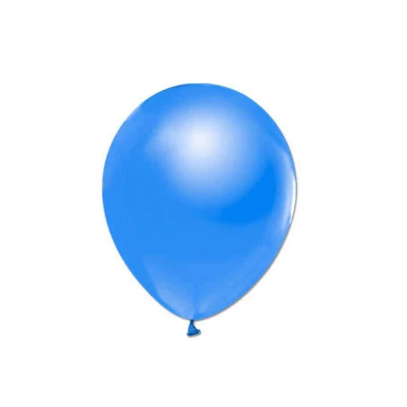Metalik  Balon 12 İnç Baskısız (100 Adet)  Saks Mavi