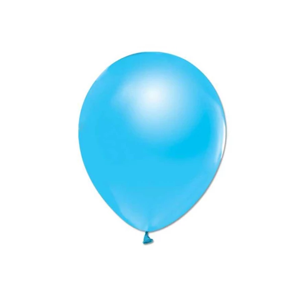 Metalik  Balon 12 İnç Baskısız (100 Adet)  Mavi