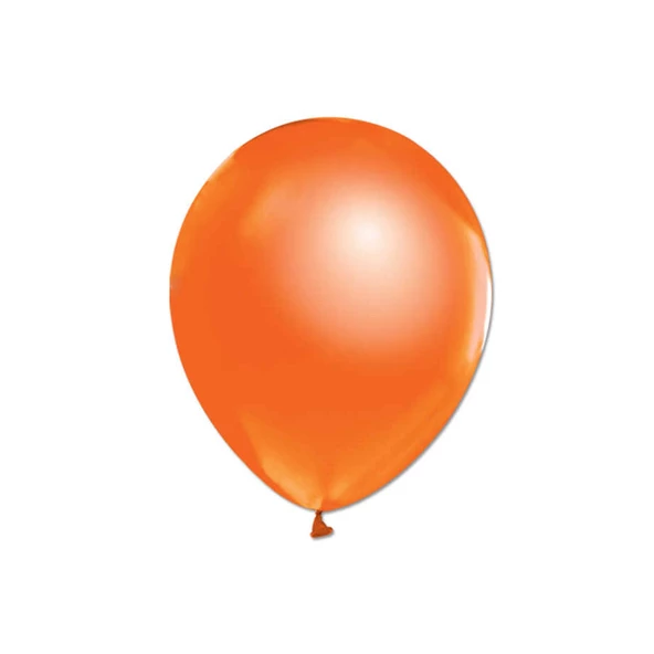 Metalik  Balon 12 İnç Baskısız (100 Adet)  Turuncu