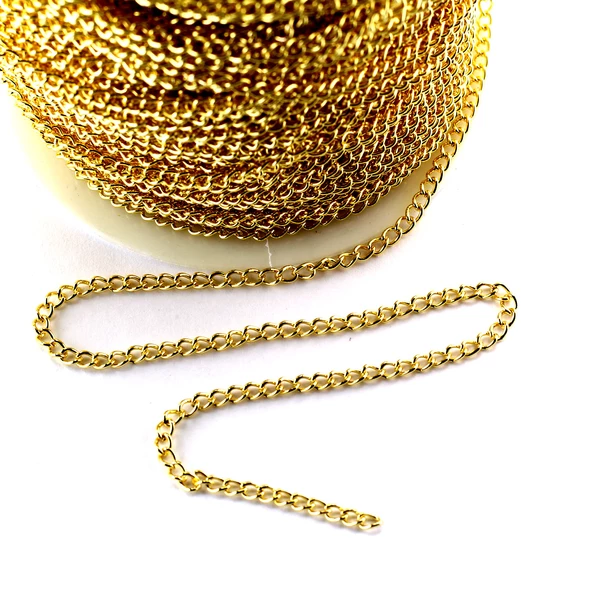 Kolye Takı Ve Aksesuar Zinciri Burgulu Lak Kaplama 4 MM (1 MT)  Gold