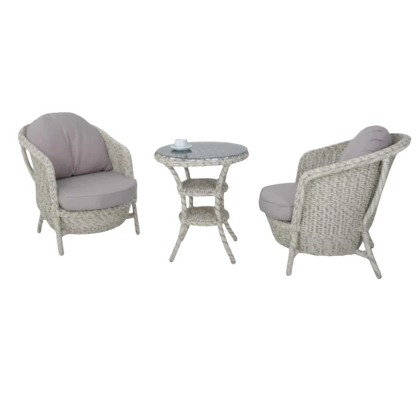 Conjunto Rattan Dedikodu Balkon Bahçe Takımı | 2+1 | Rehome - 6