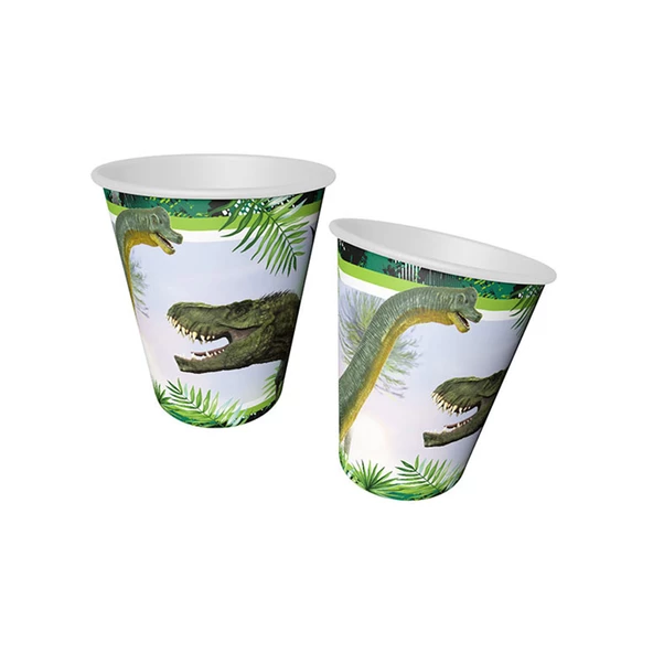 Jurassic Temalı Bardak 220 CC (8 Adet)