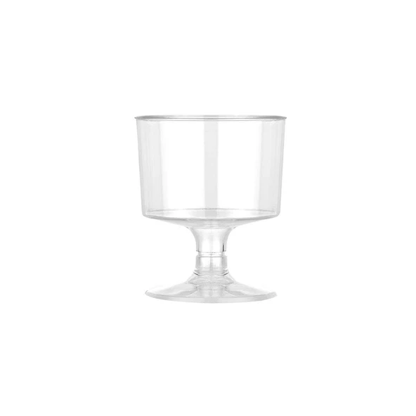 Ayaklı Shot Bardağı Küçük Plastik Kadeh 50 ML (6 Adet)  Şeffaf