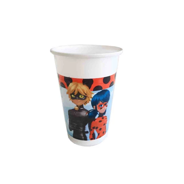 Miraculous Temalı Bardak 180/200CC (8 Adet)