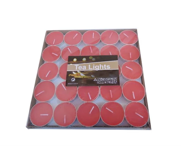 Tealight Mum Kırmızı 6 Gr (50 Adet)