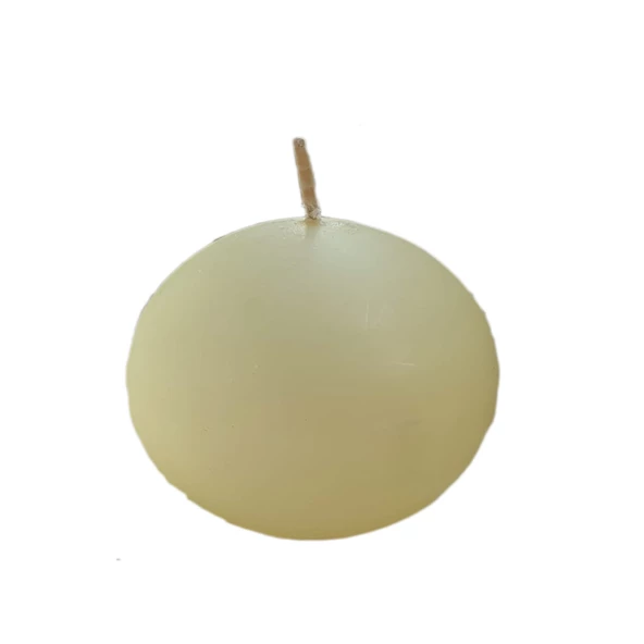 Dekoratif Top Mum Küre Yuvarlak Mum  Soft Renk 8 CM  Krem